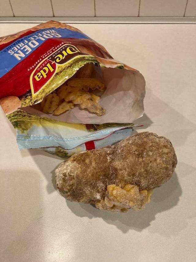 whole potato in bag of fries
