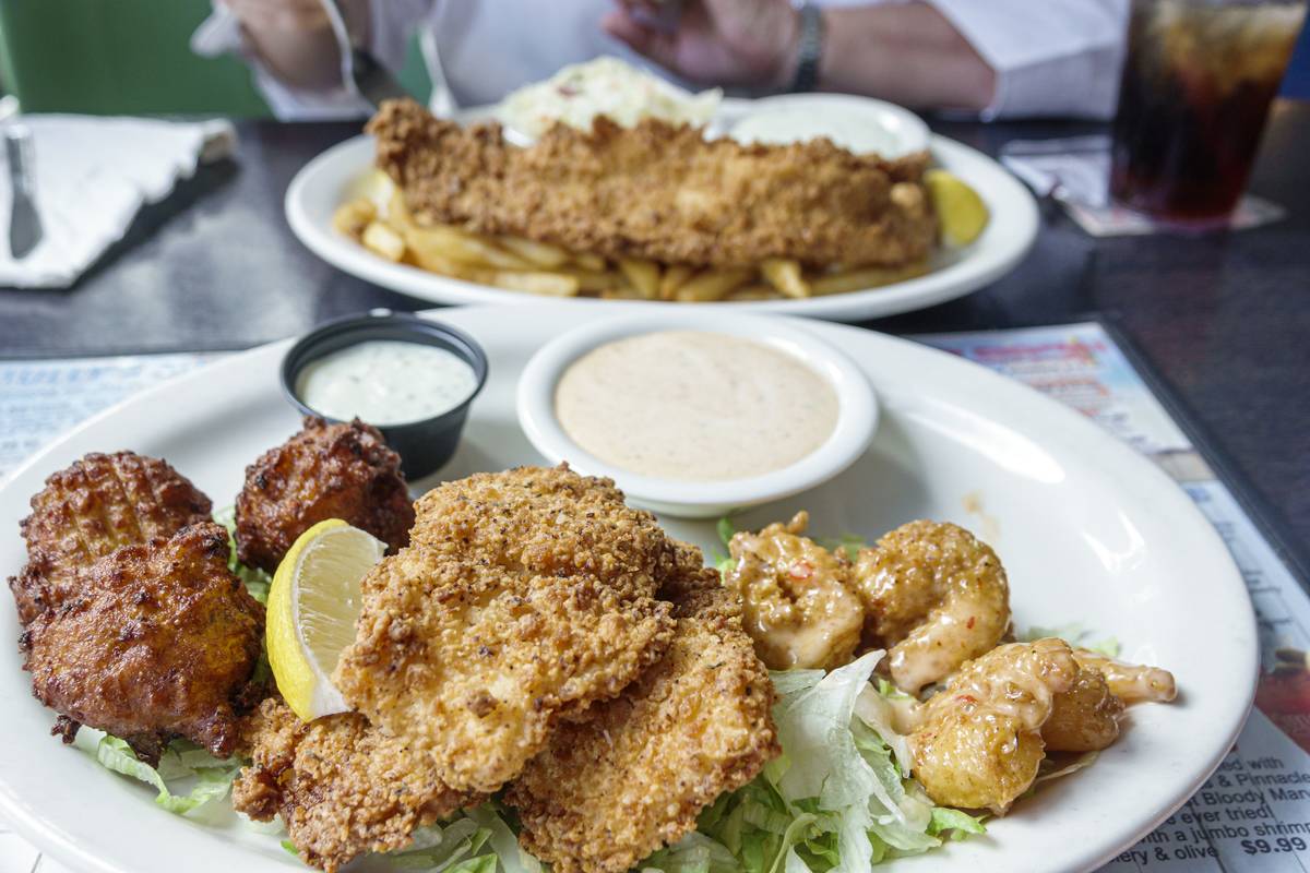Fried fish is served in a Florida restaurant.