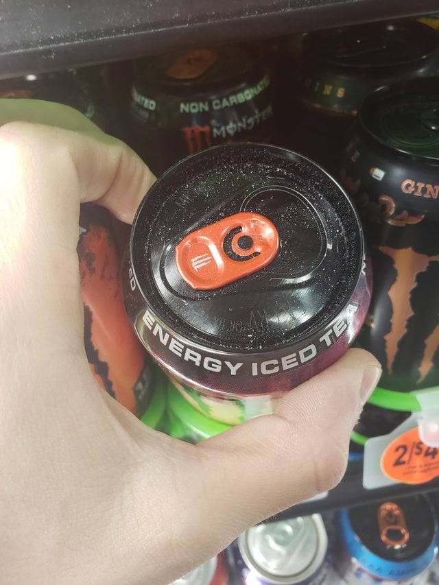 Dandruff on drink cans