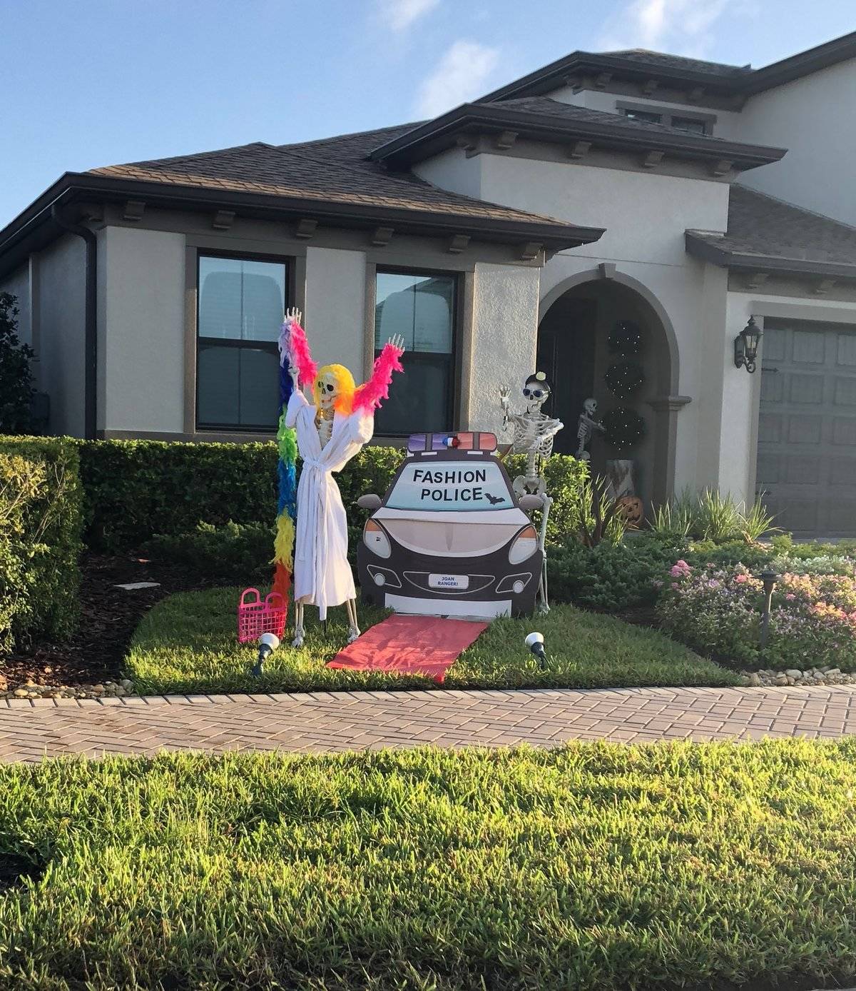 Fashion police skeleton decoration