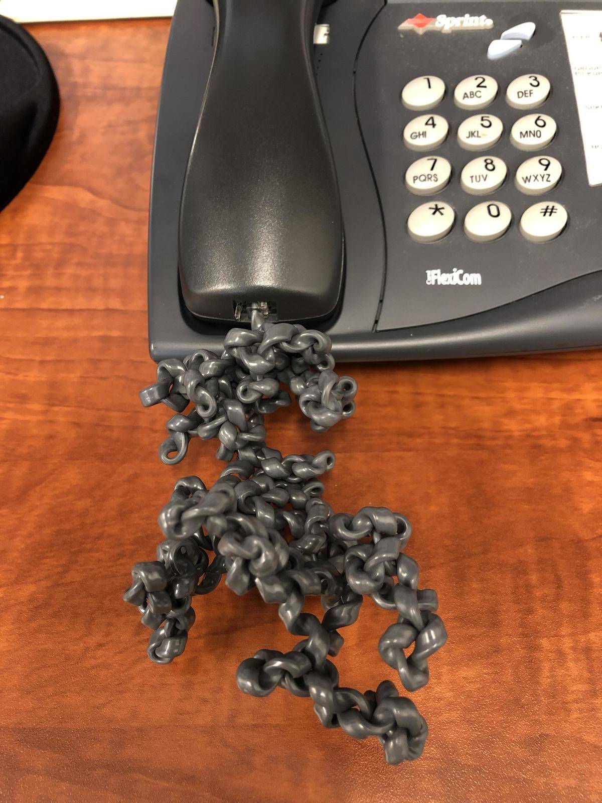 Tangled up phone cord