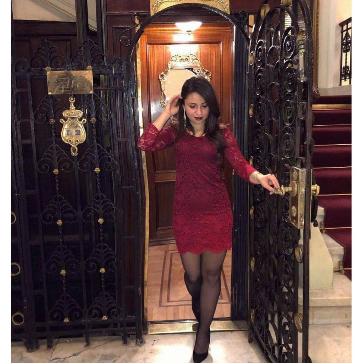 warped elevator door in photo
