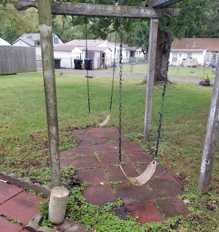 double swing for the kids