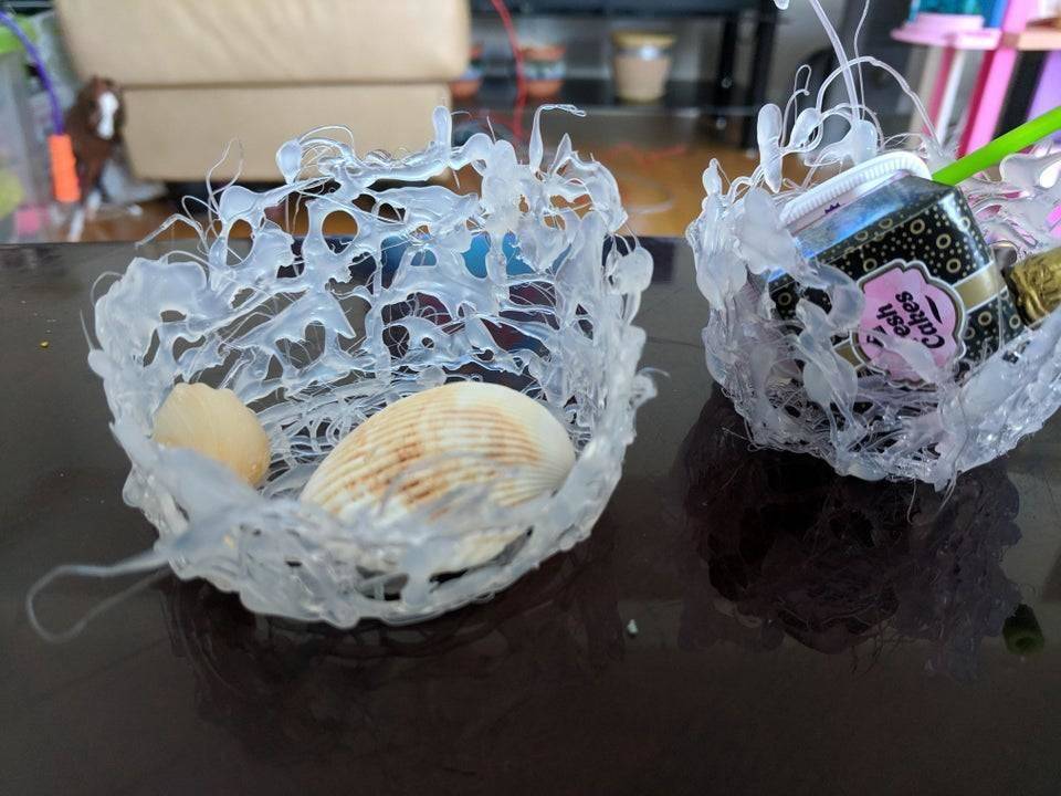bowls made out of hot glue
