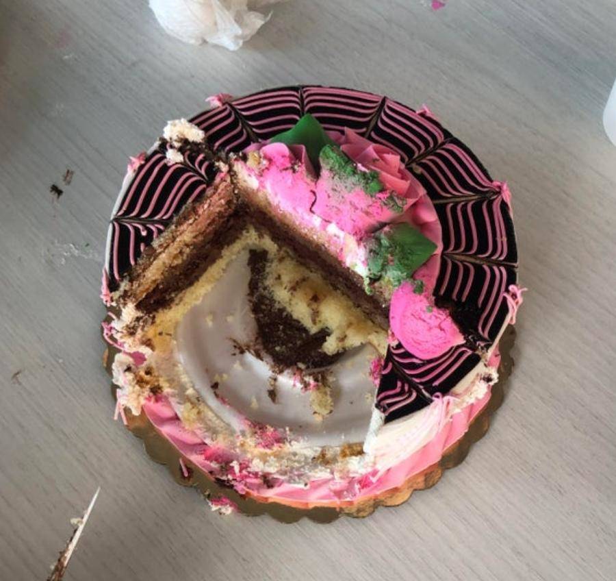 cake with lots of weird cuts