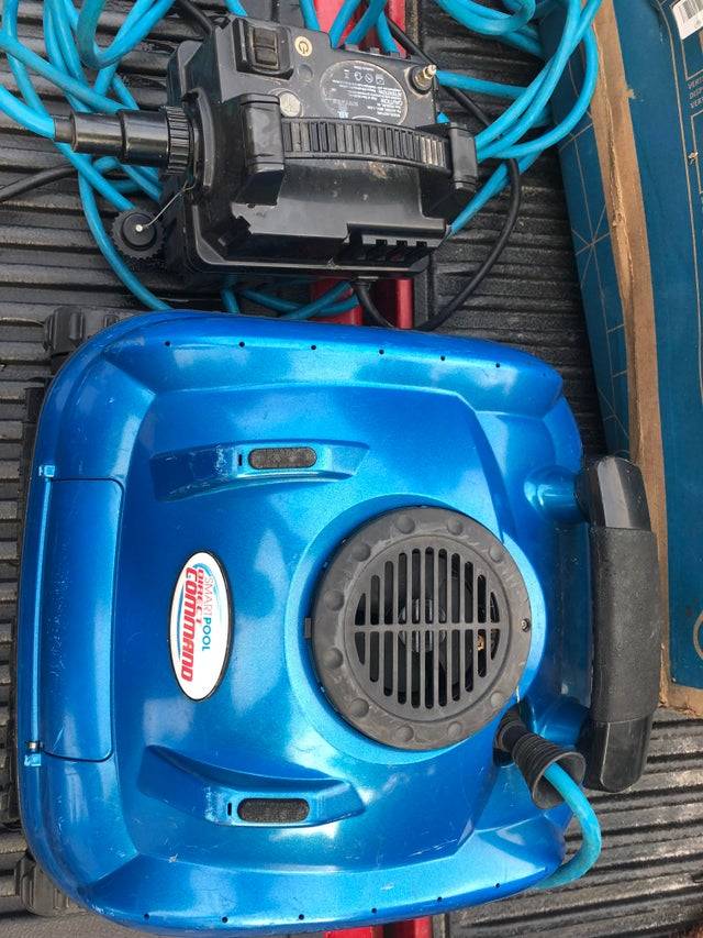 Robot pool cleaner in a truck. 