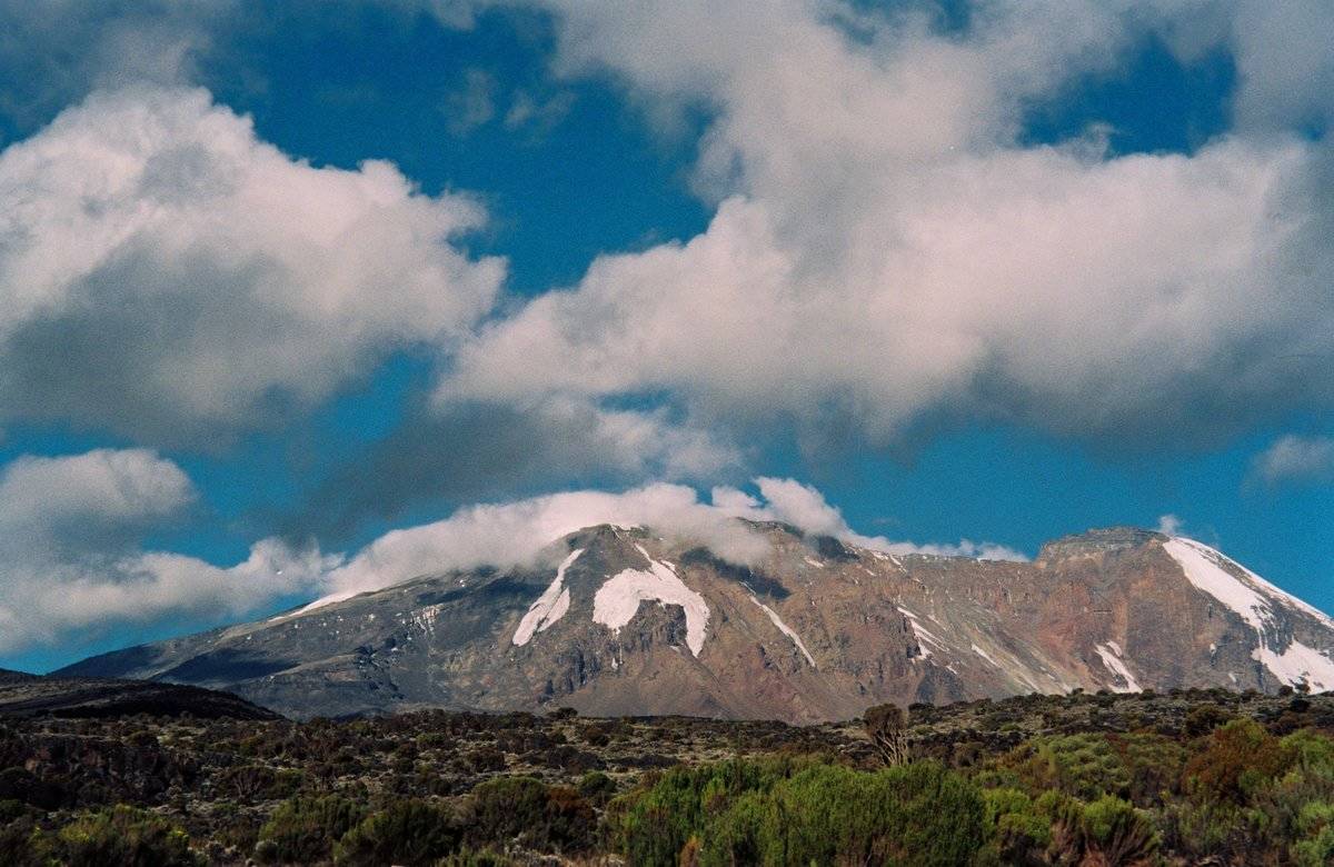 Africa, Tanzania, Safari, Mount Kilimanjaro, from the Shira Plateau