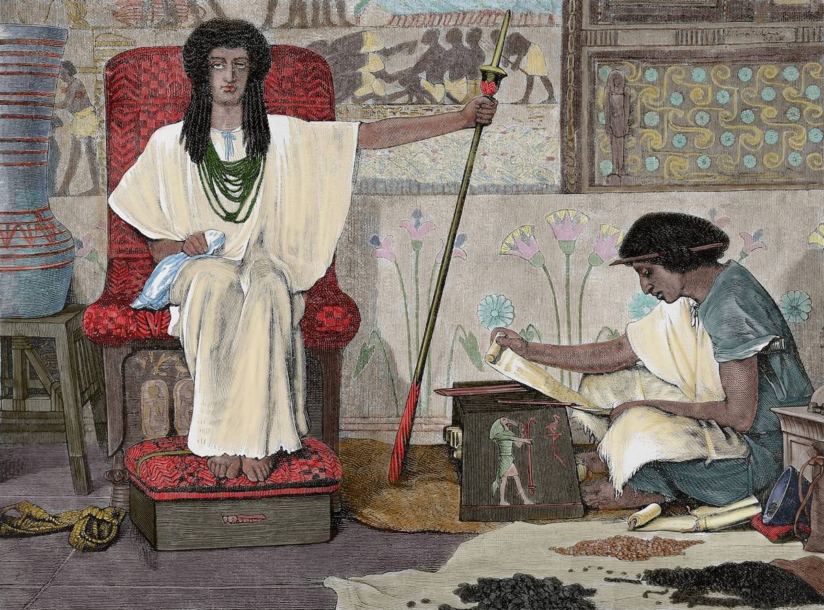 Joseph interpreting the Pharaoh's Dream.