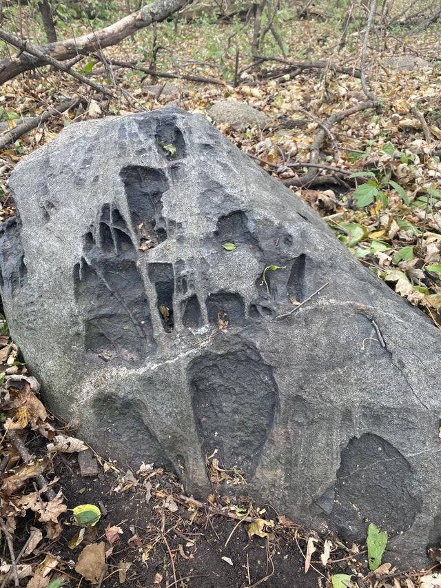 Rock that looks like it is decaying.