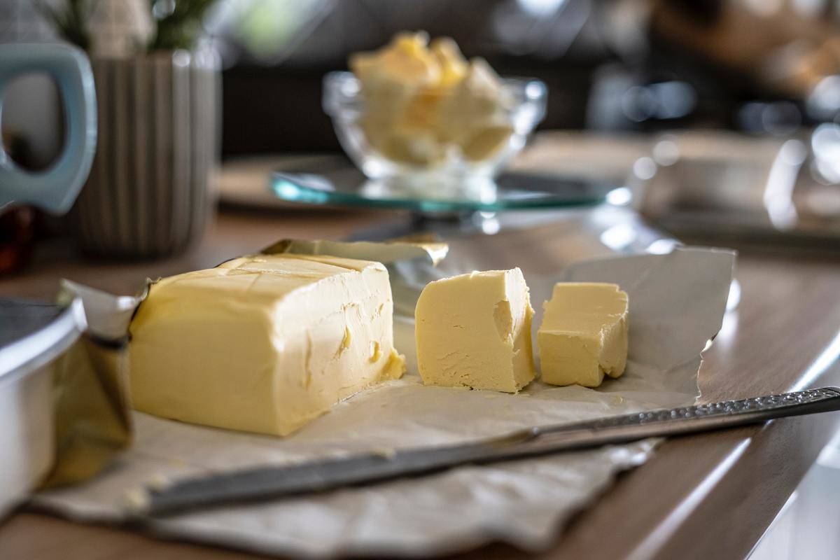 Butter on the counter.