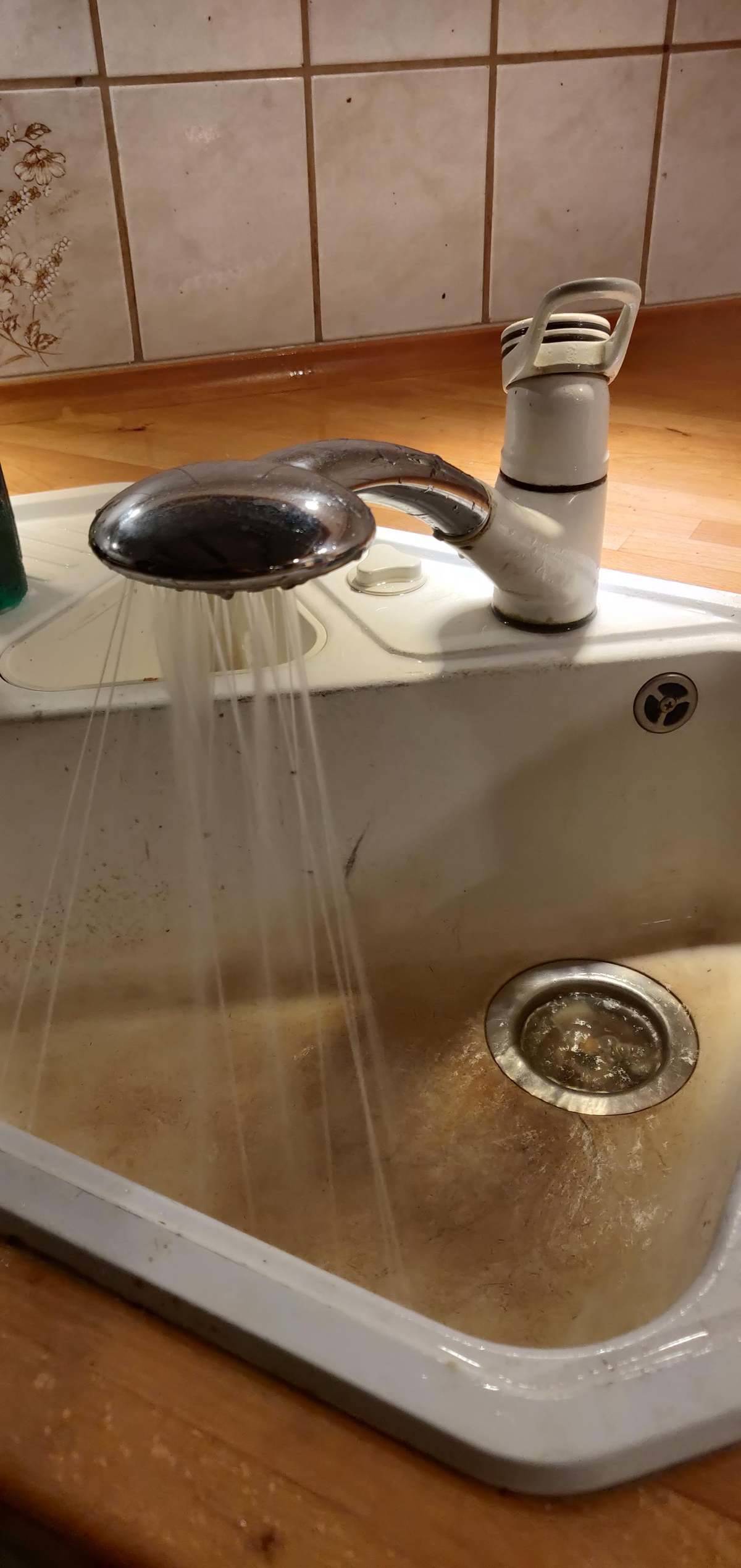 Shower head used as a sink faucet 