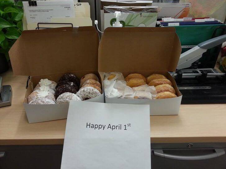 donut treats on april 1