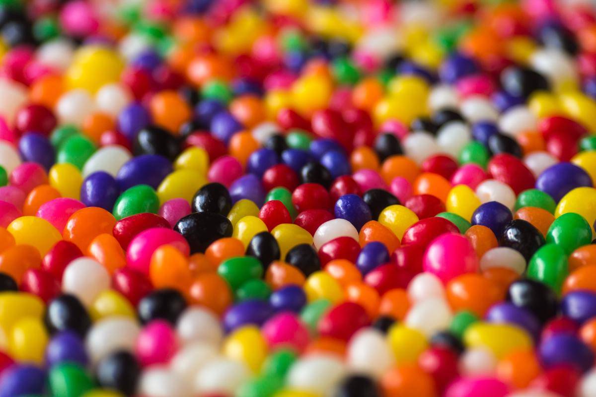 jelly beans with many colors