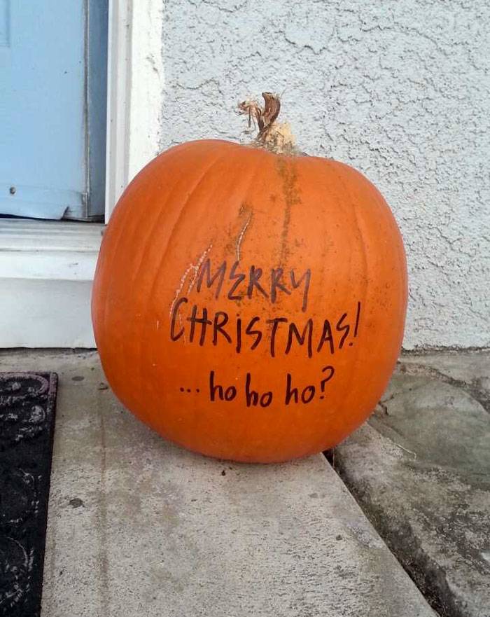 pumpkin decoration in december