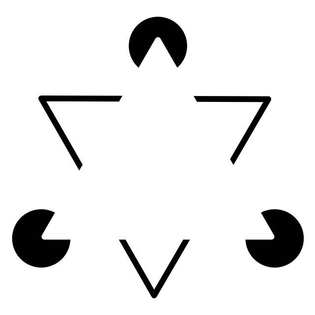 Incomplete circles and triangles graphic