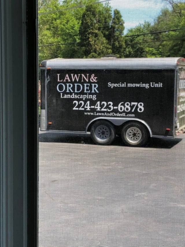 Lawn  & Order landscaping trailer