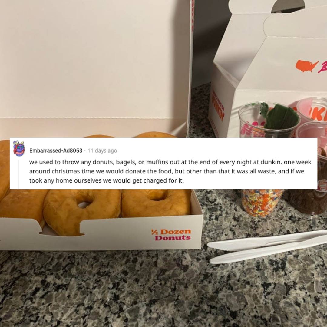 Box of donuts on a counter
