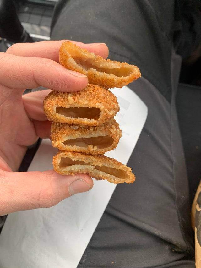 Cheese bites with no cheese in the middle