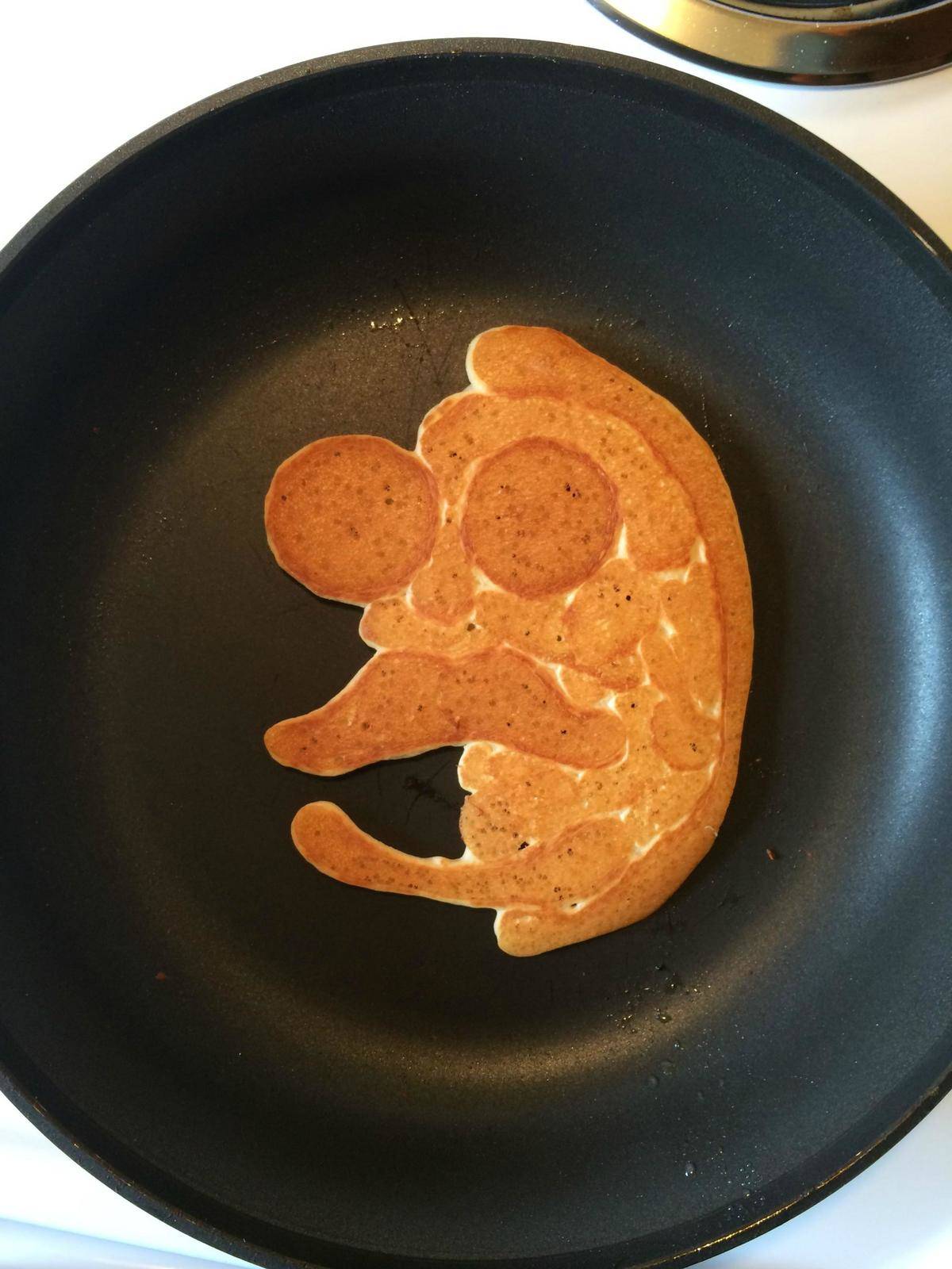 Pancake that looks like a face