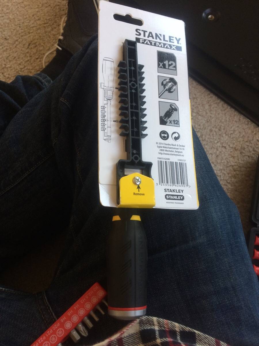 New screwdriver tool with packaging designed to be opened with a screwdriver