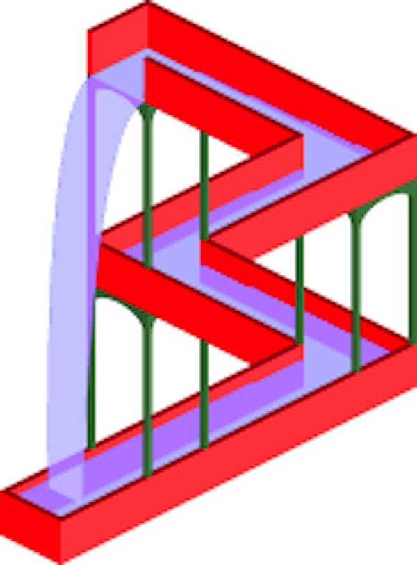 Graphic of a waterfall coming off of a slide