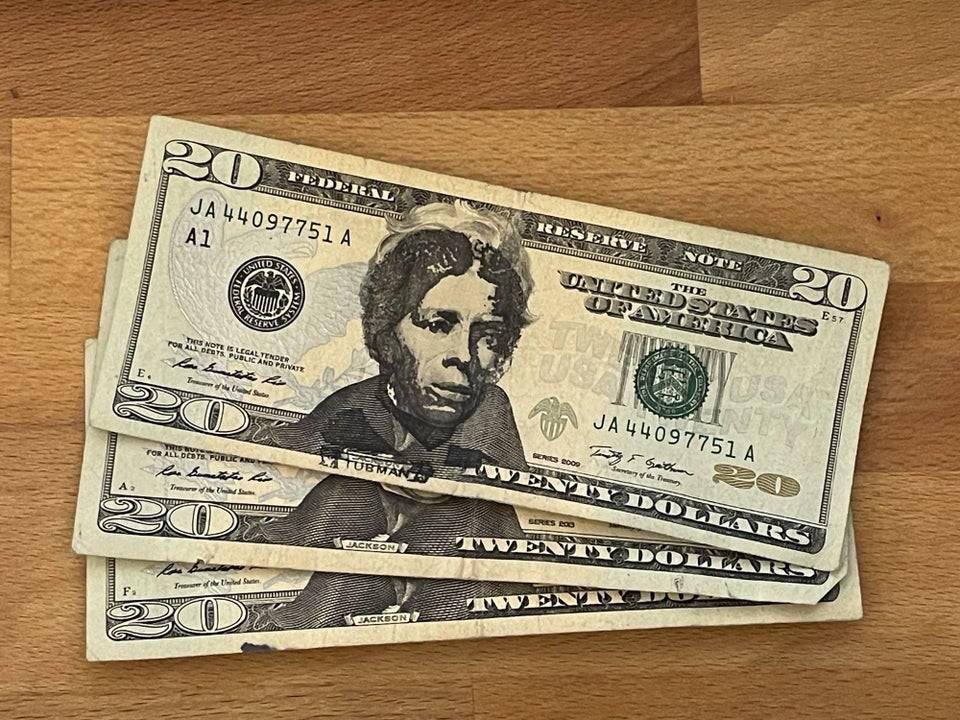 Tubman bill came out the atm