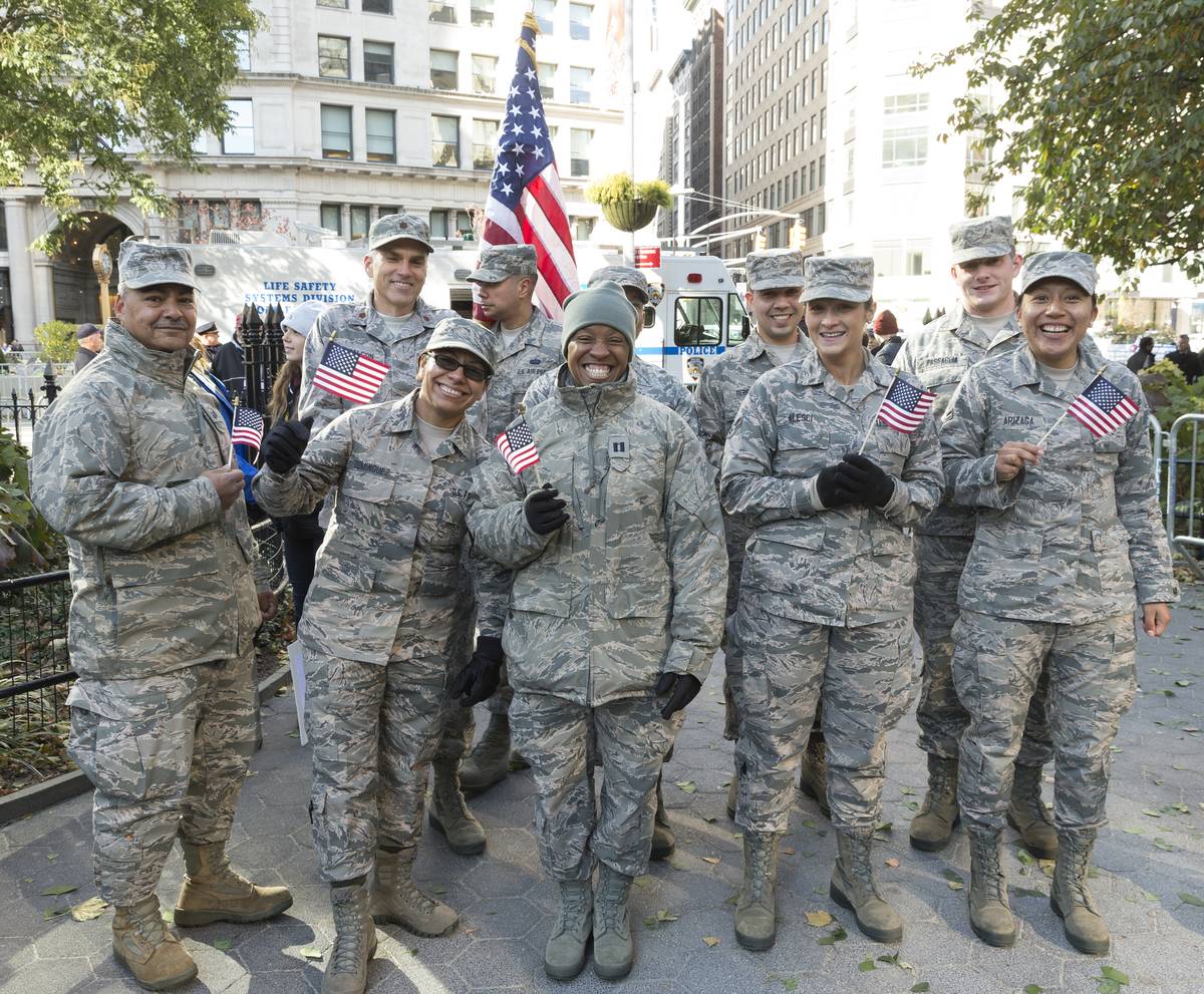 Atmosphere during New York 99th annual Veterans Day Parade...