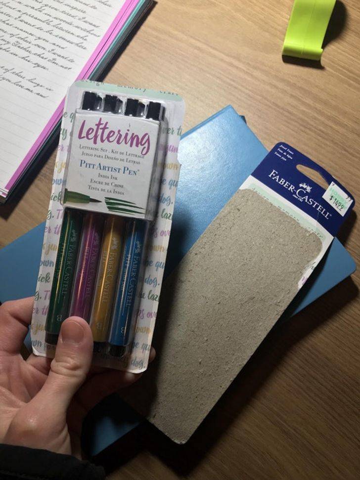 cardboard still on the package