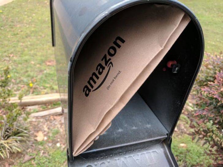 delivered package and bent it