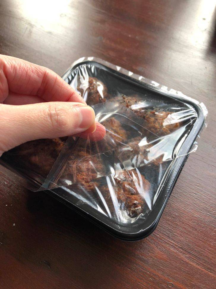 double plastic on food