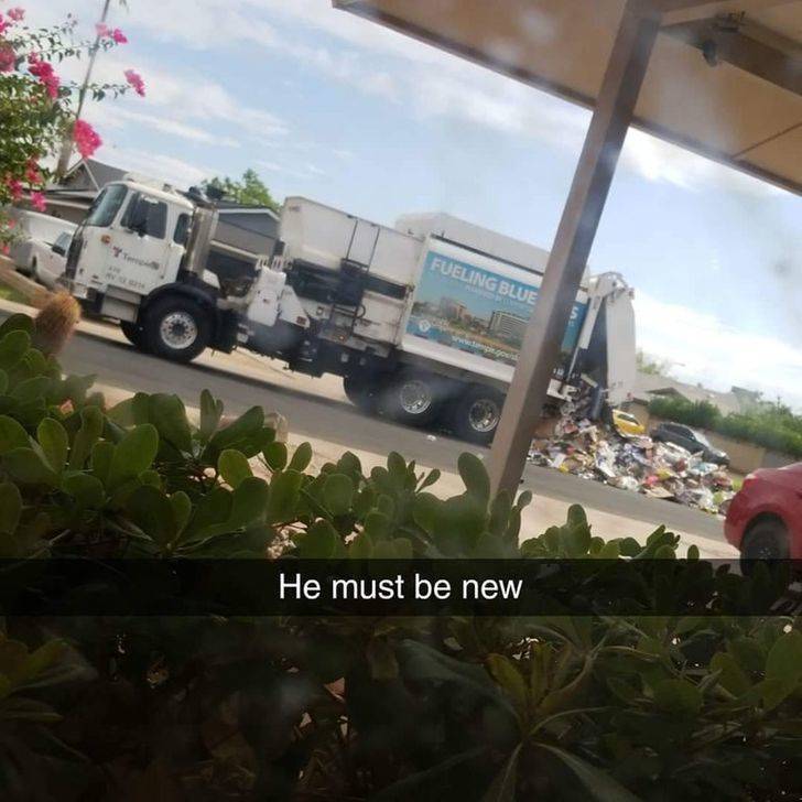 lots of trash fell out