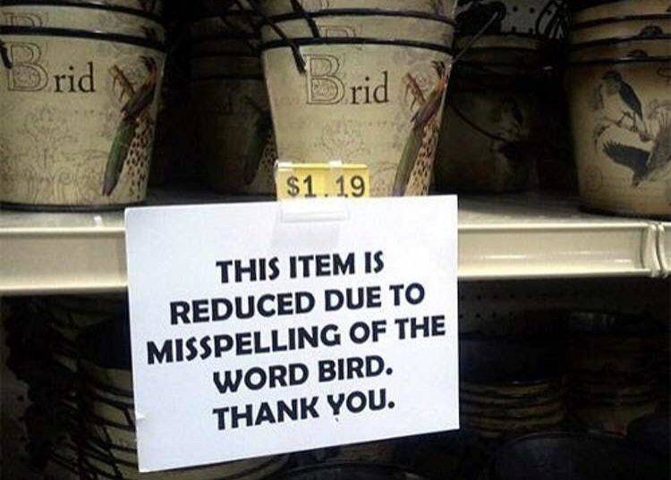 misspelled bird so it gets reduced