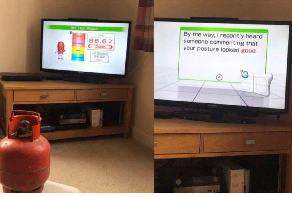 no scales so use the Wii Fit