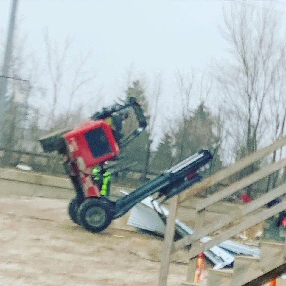 on two wheels at work