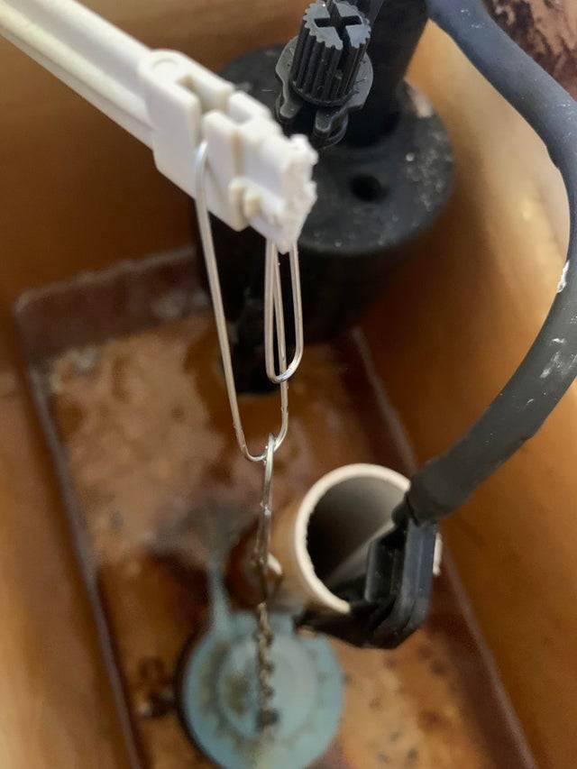 paper clip for toilet tank