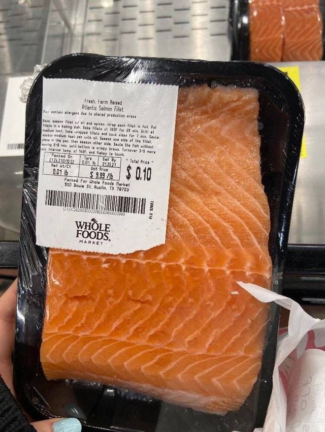 salmon for sale at whole foods