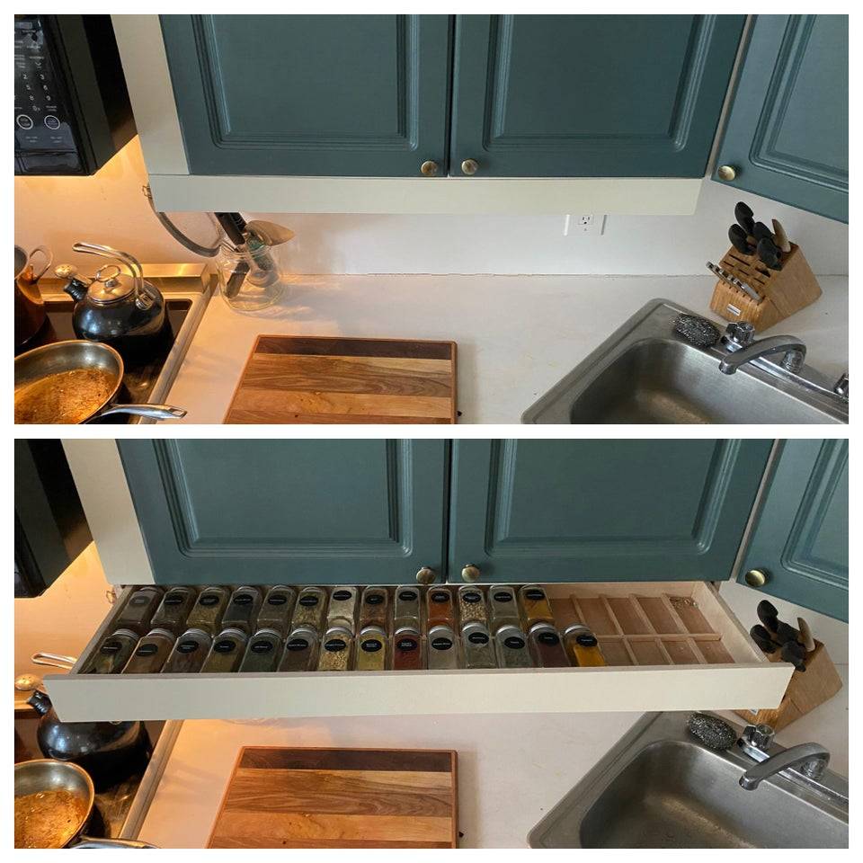 spice rack two in the kitchen