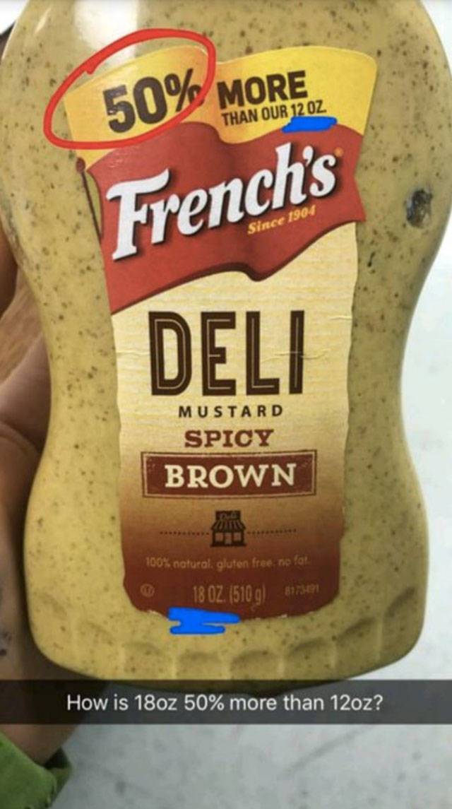 spicy mustard 50 percent more