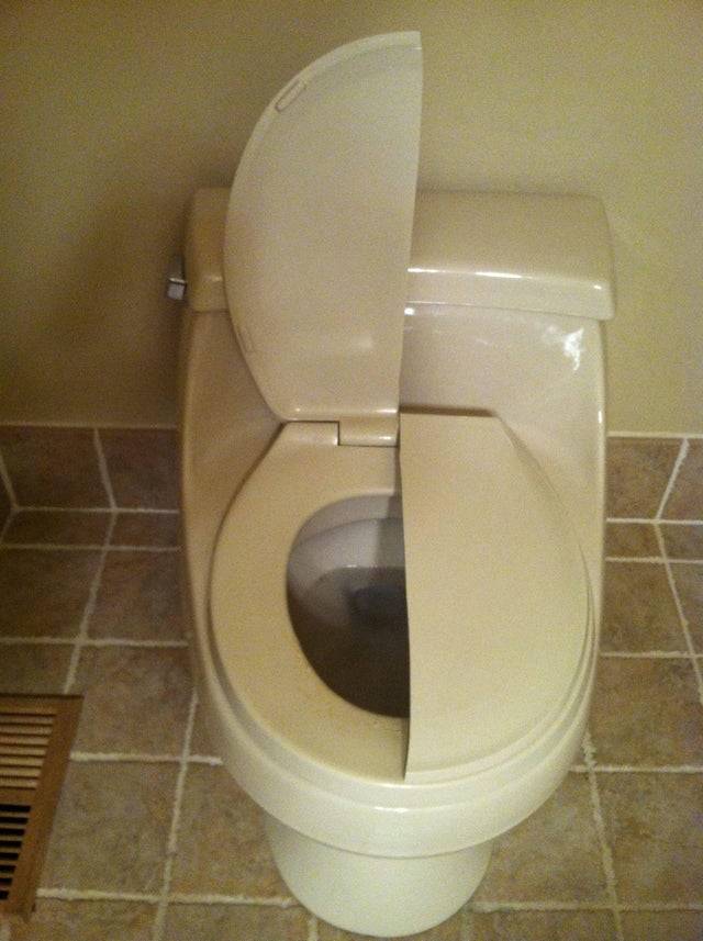 toilet lid broke in half