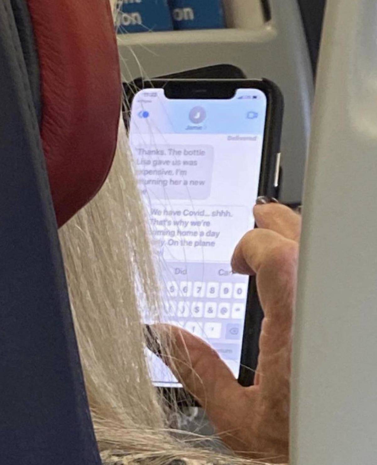 we have covid while on plane