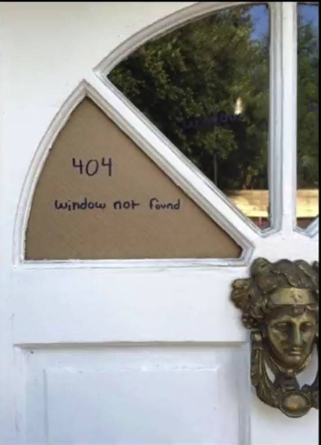 window not found 404 on front door