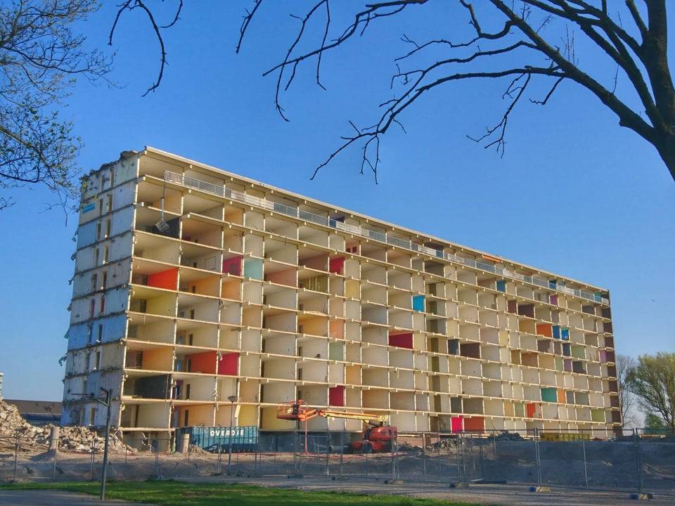 Abandoned building ready to be demolished. 