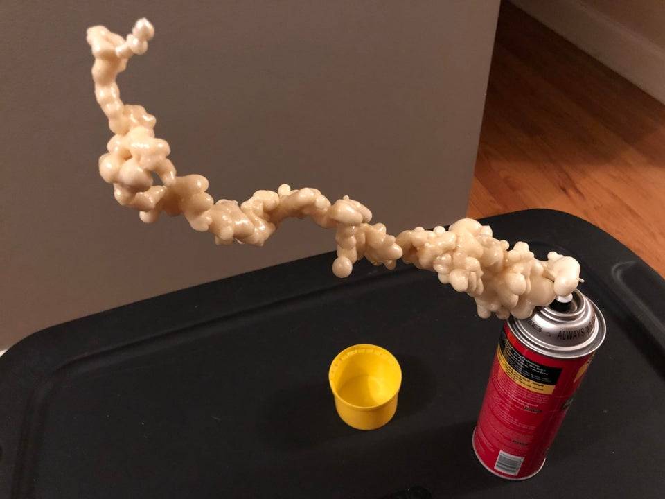 Foam slowly leaking out of canister