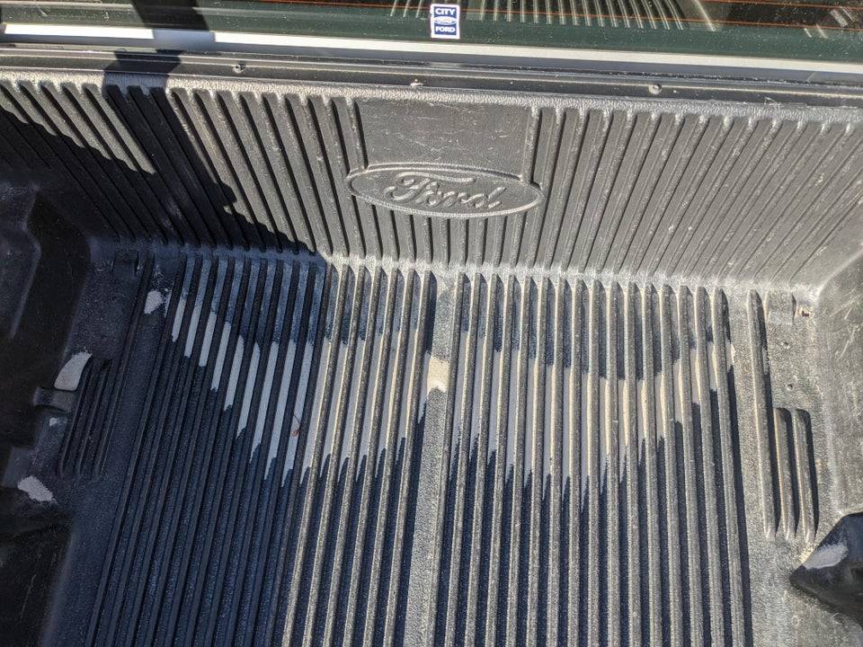 Moustache design on the bed of a pickup truck