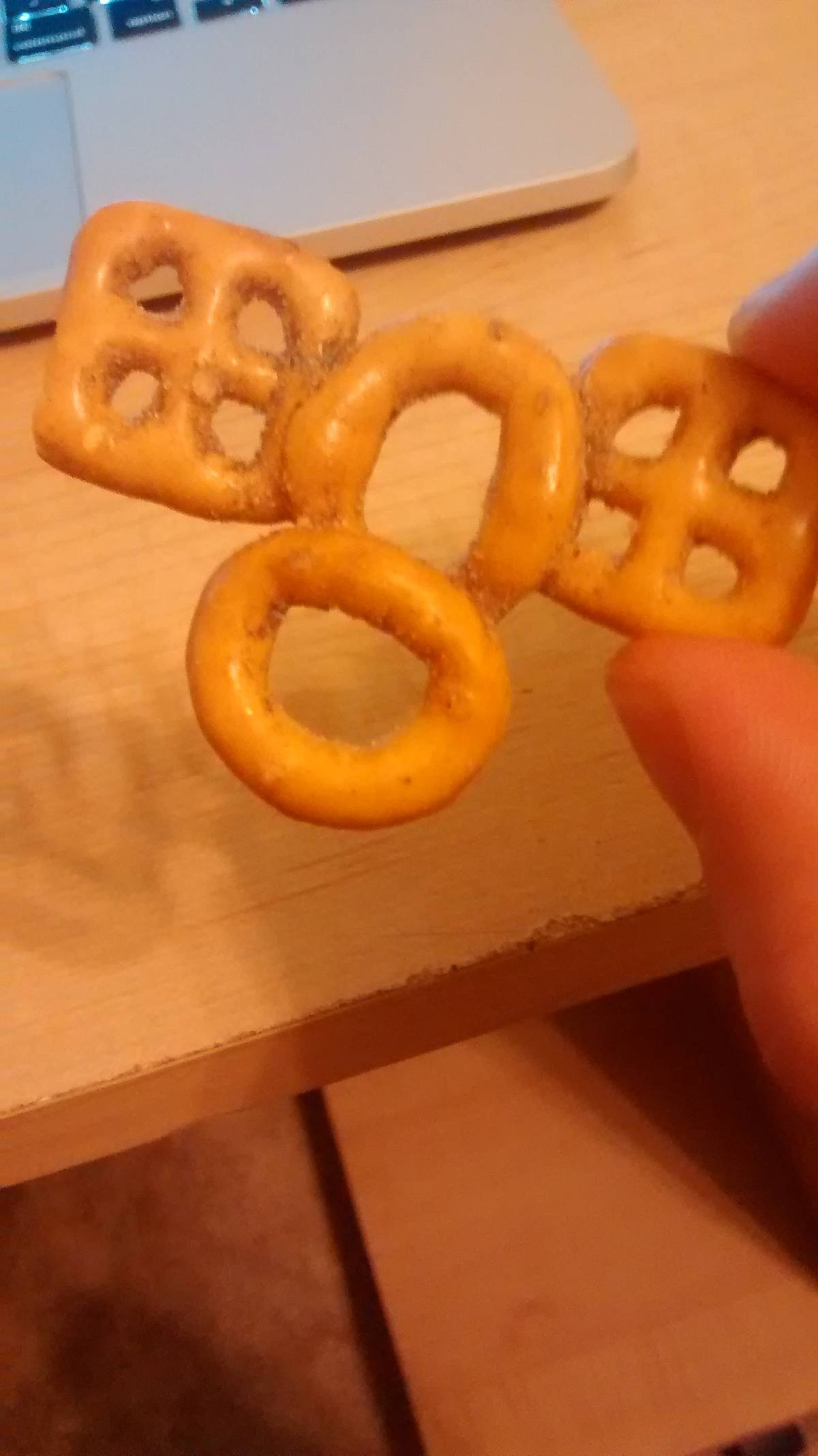 Pretzel that looks like a satellite 