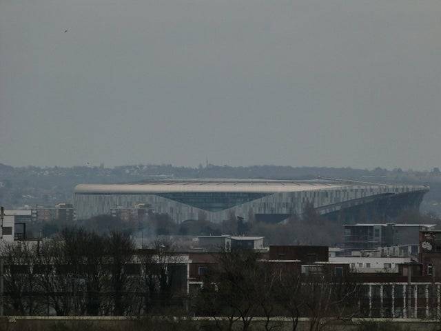Tottenham Hotspur's football stadium looks like a flying saucer from a distance