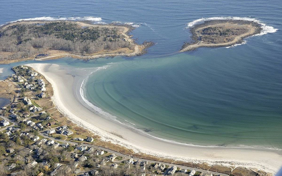 Aerial view of Goose Rocks Beach in Kennebunkport, Tues. Nov. 20, 2012.