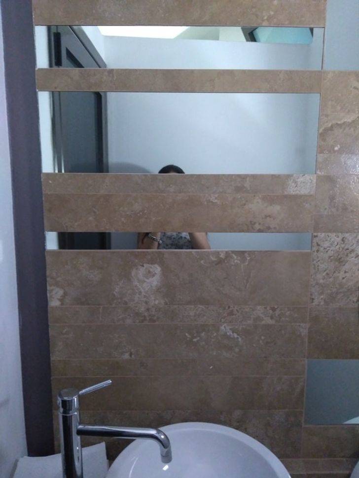 bathroom mirror doesn't work right