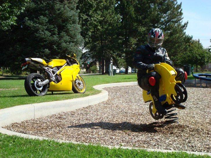 biker goals at the park