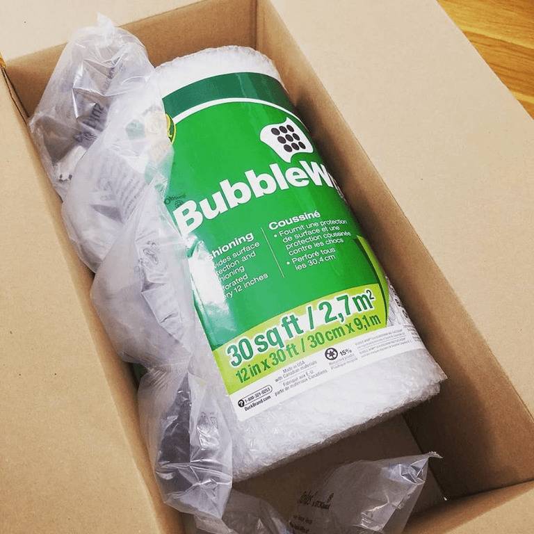 roll of bubble wrap wrapped in packaging